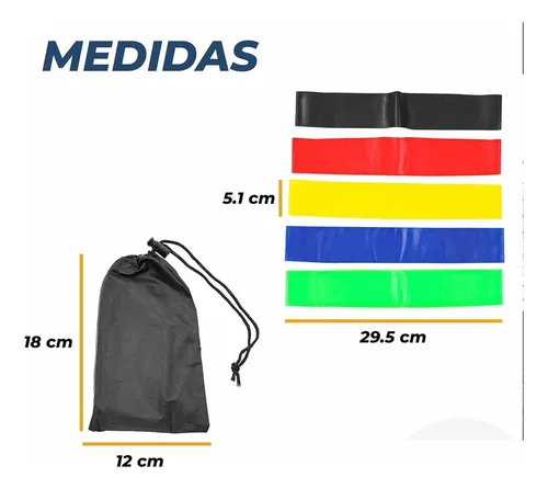 Set De Bandas Elásticas X5 Para Ejercicio