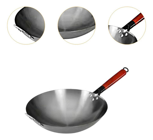 Sartén Wok Sartén Salteado Utensilios De 40 Centímetros