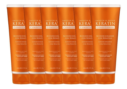 Kit 6 Acondicionador Keratina Fidelité 230ml.