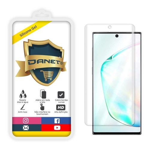 Película Nano Gel Galaxy Note 10 Tela 6.3 Flexível Toda Tela