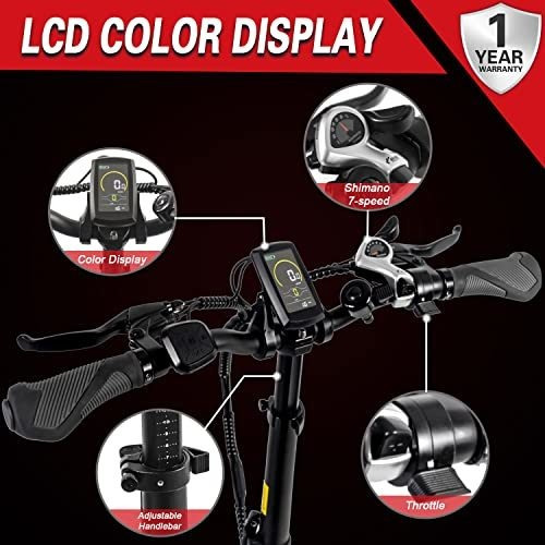 Imagen 5 de 6 de Bicicleta Electrica Plegable 13 Ah Para Adulto Shiano 7