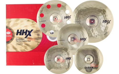 Set Pack Plato Sabian Hhx Evolution 14 16 18 20 Musica Pilar