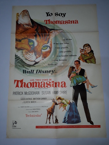 Yo Soy Thomasina Afiche Walt Disney Patrick Mcgoohan Ab35 (Usado)