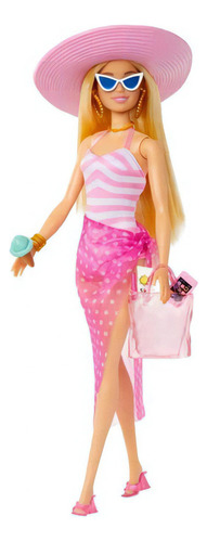 Muñeca Barbie con look rosa Un día en la playa Mattel