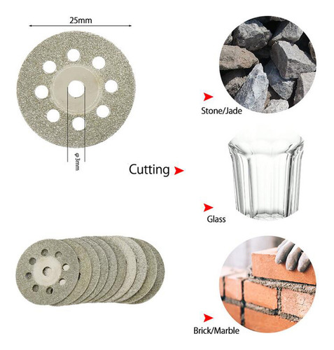 Kit De Discos De Corte De Diamante De 32 Piezas, Con Ruedas