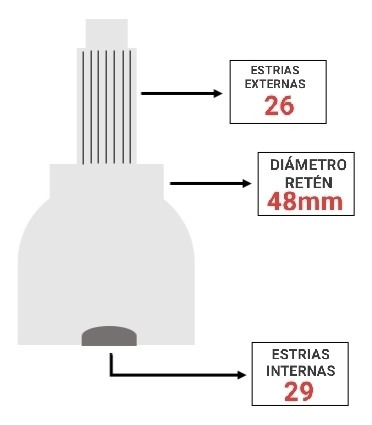 Punta Tripoide Chevrolet Suzuki Gran Vitara 26x29x48