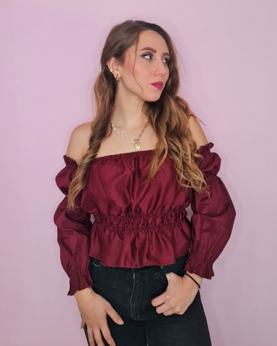 Imagen 2 de 2 de Crop Top Cuello Bandeja