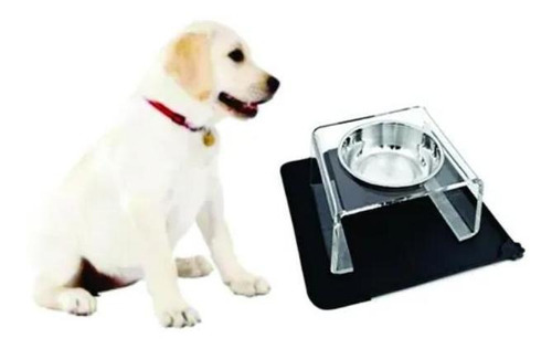 Suporte Comedouro Individual Para Cães E Gatos Pote Inox