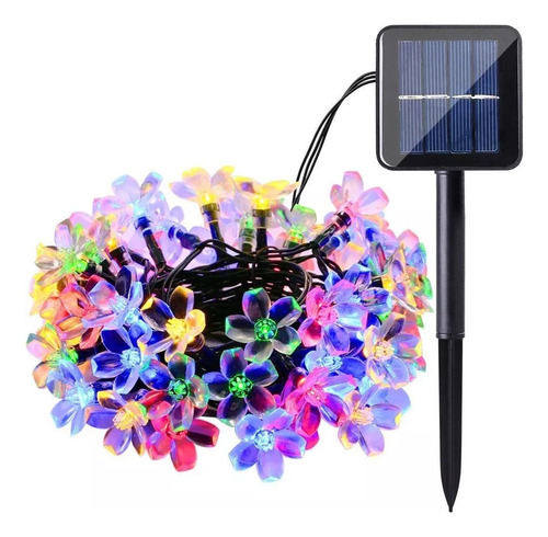 Lámpara Solar Con Cable De Luz De Cerezo En Flor De 7 M