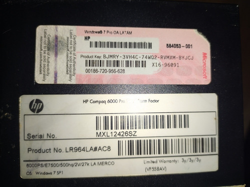 Imagen 5 de 6 de Computadora Hp Compaq Pro 6000 Intel Core 2 Duo.