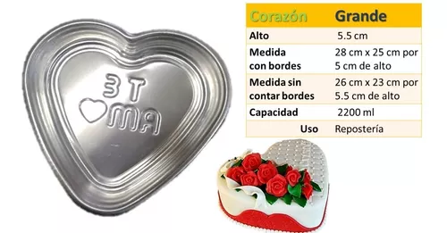 Molde Corazón Pastel Gelatina 1 Pza Repostería Resistente