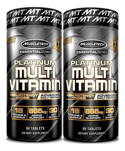 Muscletech Platinum Multi Vitamina 90 Unidades (paquete De 2