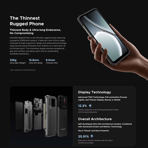 Doogee Blade 10 Max 8gb + 12gb = 20gb 256gb Dual Sim Duos