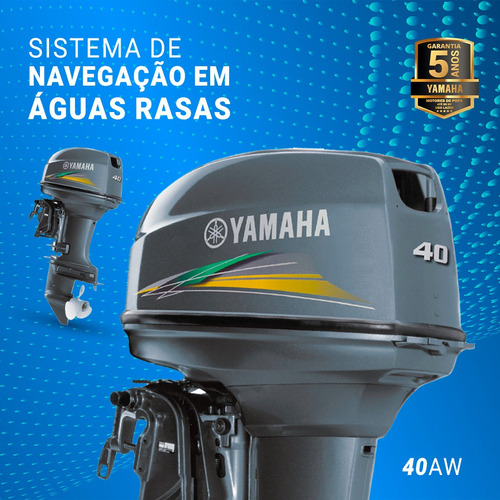 Motor De Popa Yamaha 40 Aws Comando A Distancia