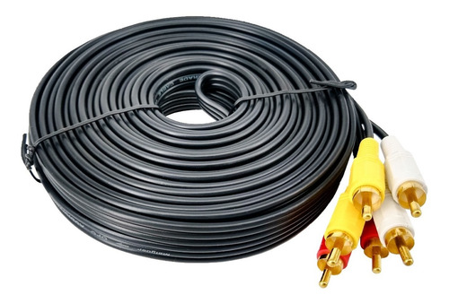 Imagen 1 de 6 de Cable Rca Ext Macho A Macho Audio Y Video 10 Metros Hd