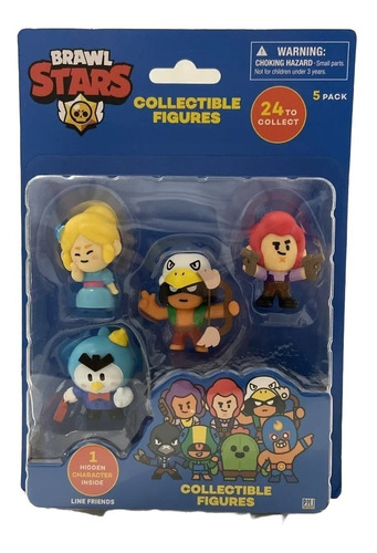 5 Pack Figuras Brawl Stars Coleccionables Line Friends Pmi