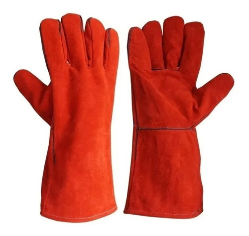 Guantes De Soldador Soldar Largo Secur 14 Reforzado Pf