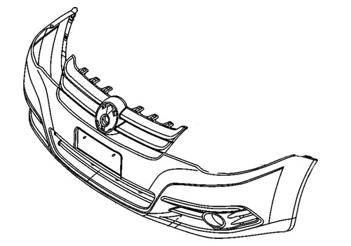 Cubierta Parachoques Delantero Volkswagen Vento 2011-2014