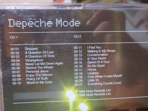 Imagen 2 de 4 de Depeche Mode - The Singles 8698 (virgin 724384653729)