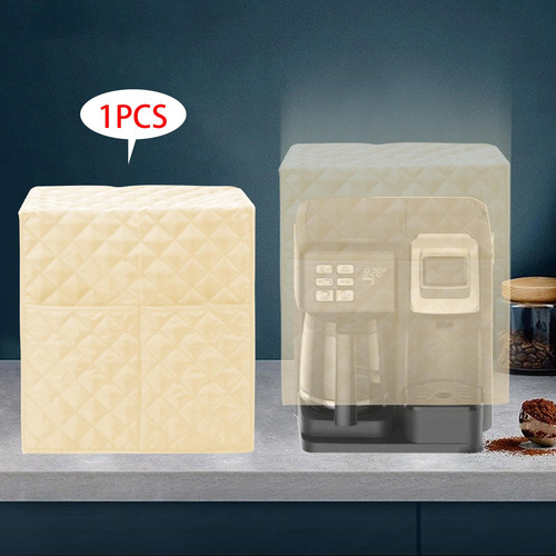 Cubierta De Máquina Para Hacer Café, Lavable, Beige