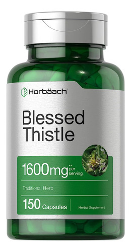 Suplemento Blessed Thistle 1600 Mg 150 Capsulas Horbaach