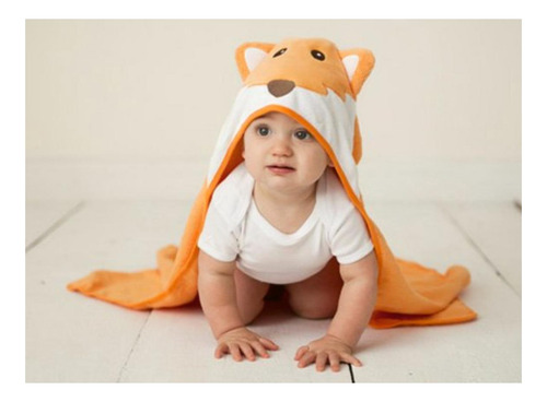 Luvable Friends Toalla Unisex Con Capucha Para Bebé,