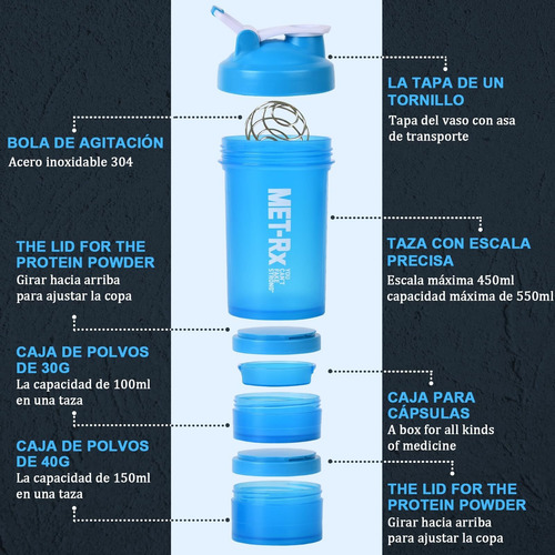 Botella Mezcladora Proteínas Para Batidos De Proteínas.