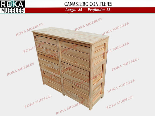 Imagen 7 de 9 de Canastero Con Flejes 2 Cajones Organizador