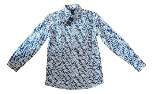 Camisa Boss Floreada Lino / Algodón Chica 15 - Casual Fit !!