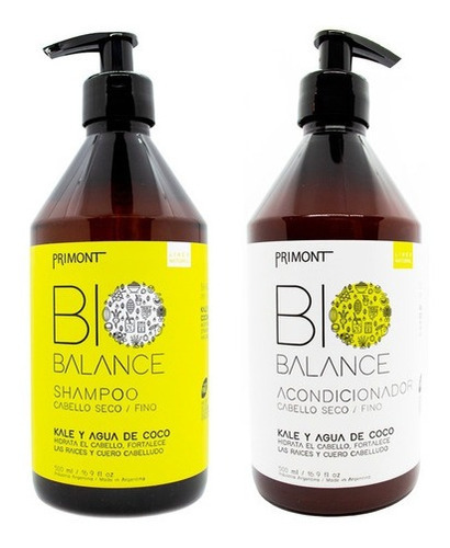 Primont Bio Balance Shampoo + Acondicionador Vegano Seco 