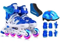 Comprar Rollers Luces Led Extensibles Metal Casco Rodilleras Coderas