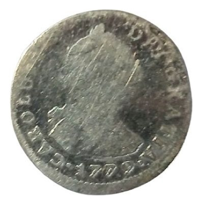 Moneda Imperio Español Plata 1 Real 1779 Lima Carlos 3* Fine