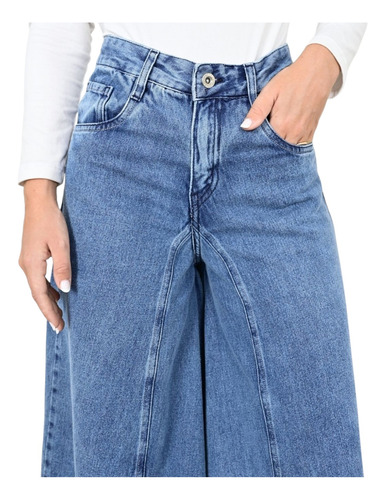 Jean Palazzo Wide Leg Denim Súper Ancho Calce Perfecto