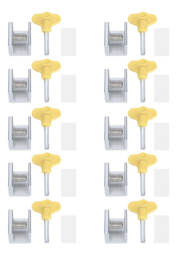 Juego de 10 cierres para ventanas, aleación de aluminio Color Fix