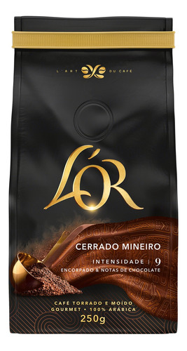 Café Torrado e Moído Cerrado Mineiro L'or Gourmet Pacote 250g