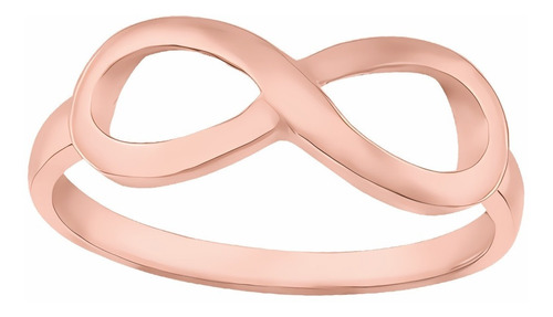 Amor Eterno - Anillo Infinito Fabricado Gde / Oro 10k Solido