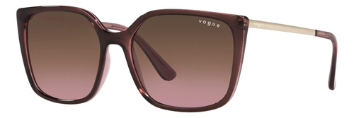 Vogue Eyewear Mujer Gafas De Sol Parte Superior Roja Sobre M