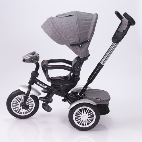 Triciclo Guiador Ebaby  Zoe  Usb 360 Gris