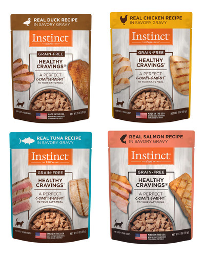 12 Sobres Instinct Para Gato Sabores Surtidos 85g