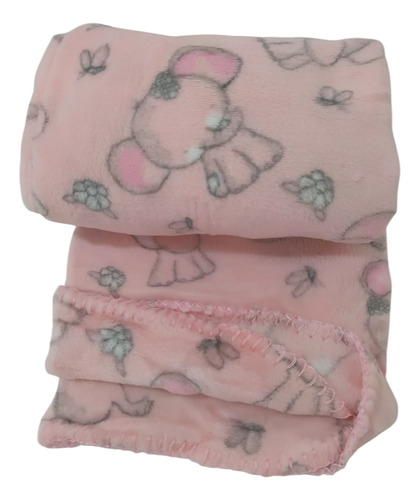 Manta Bebe Para Recién Nacido Más Mantita Apego Peluche!!! Animales Rosa Claro