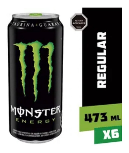 Pack 6 Monster Energy 473 Ml Bebida Energetica 