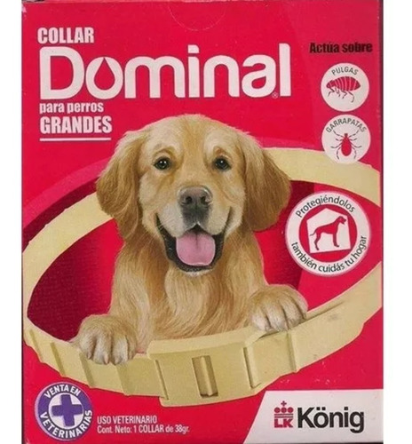 Collar Antipulgas Dominal Grande 15 A 40kg + Pate