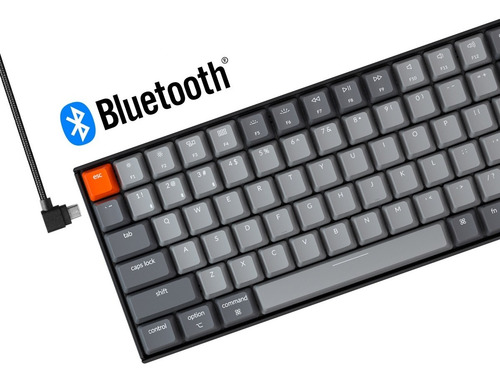Imagen 7 de 7 de Teclado Mecanico K4 Wireless 100 Key White Led Brown - Stock