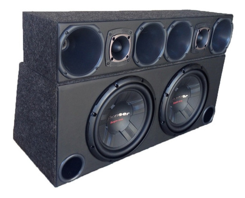 Imagem 1 de 6 de Som Trio Caixa Com 2 Sub Pioneer Ts-w311 + Corneteira