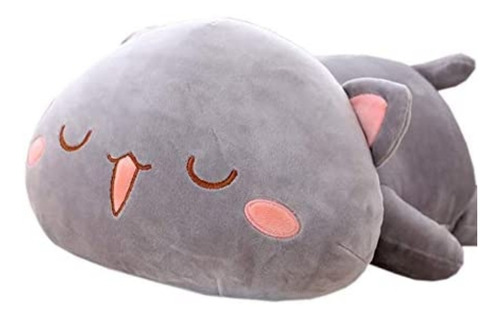 Peluche Kawaii 35 Cm Gatito Gris