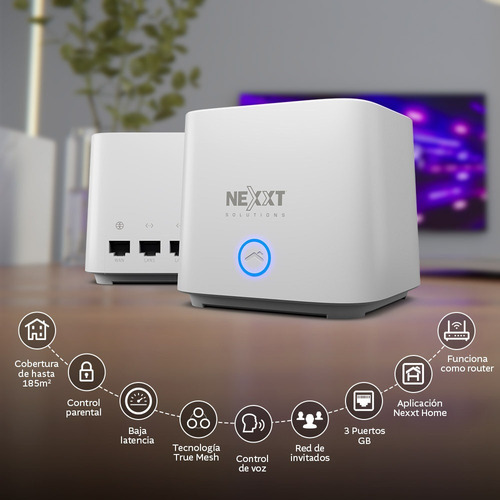 Deco Sistema Mesh Nexxt Ax1800 Wifi 6 Ncmx1800 1 Node Alexa