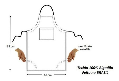 Imagem 3 de 5 de Tabua De Carne Churrasco Mestre Churrasqueiro + Avental