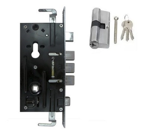 Cerradura Seguridad 60 Mm Embutir Tipo Multilock + Cilindro 