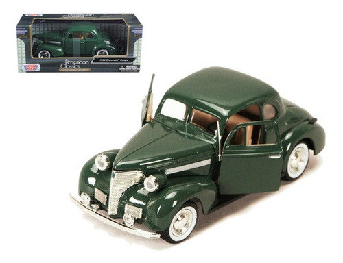 1939 Chevrolet Coupe Verde Carro Motormax Esc 1:24 American