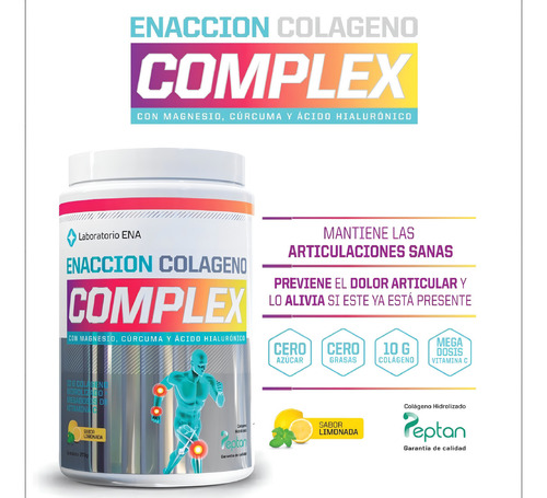 2 Suplemento en polvo Enacción Colágeno sabor limonada x 270g